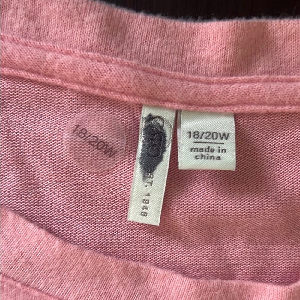 Cato new Pink Long Sleeve Top with Glitter Christmas Tree Design size 18/20W - Picture 3 of 4